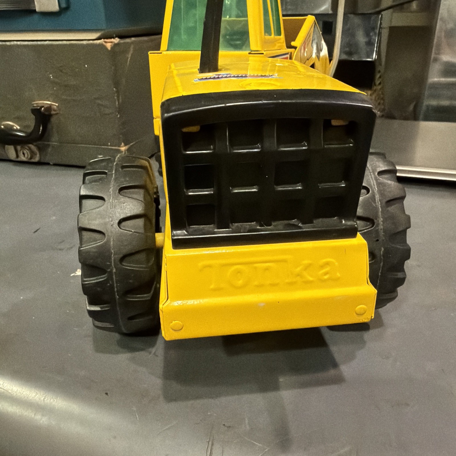 Vintage Tonka Mighty Diesel Front End Loader Pressed Steel 1980s-90s XMB-975 EUC