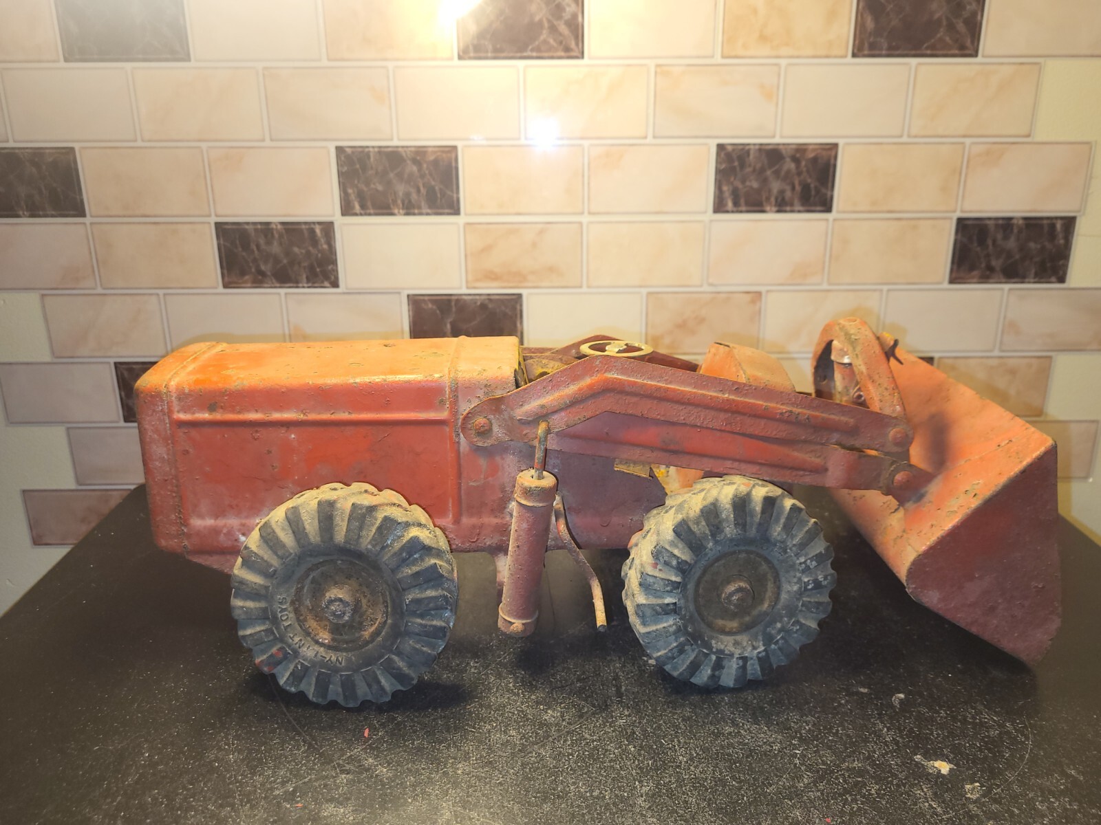 1952 Nylint Pressed Steel Hough Payloader Rare Early Piece With Condition Issues