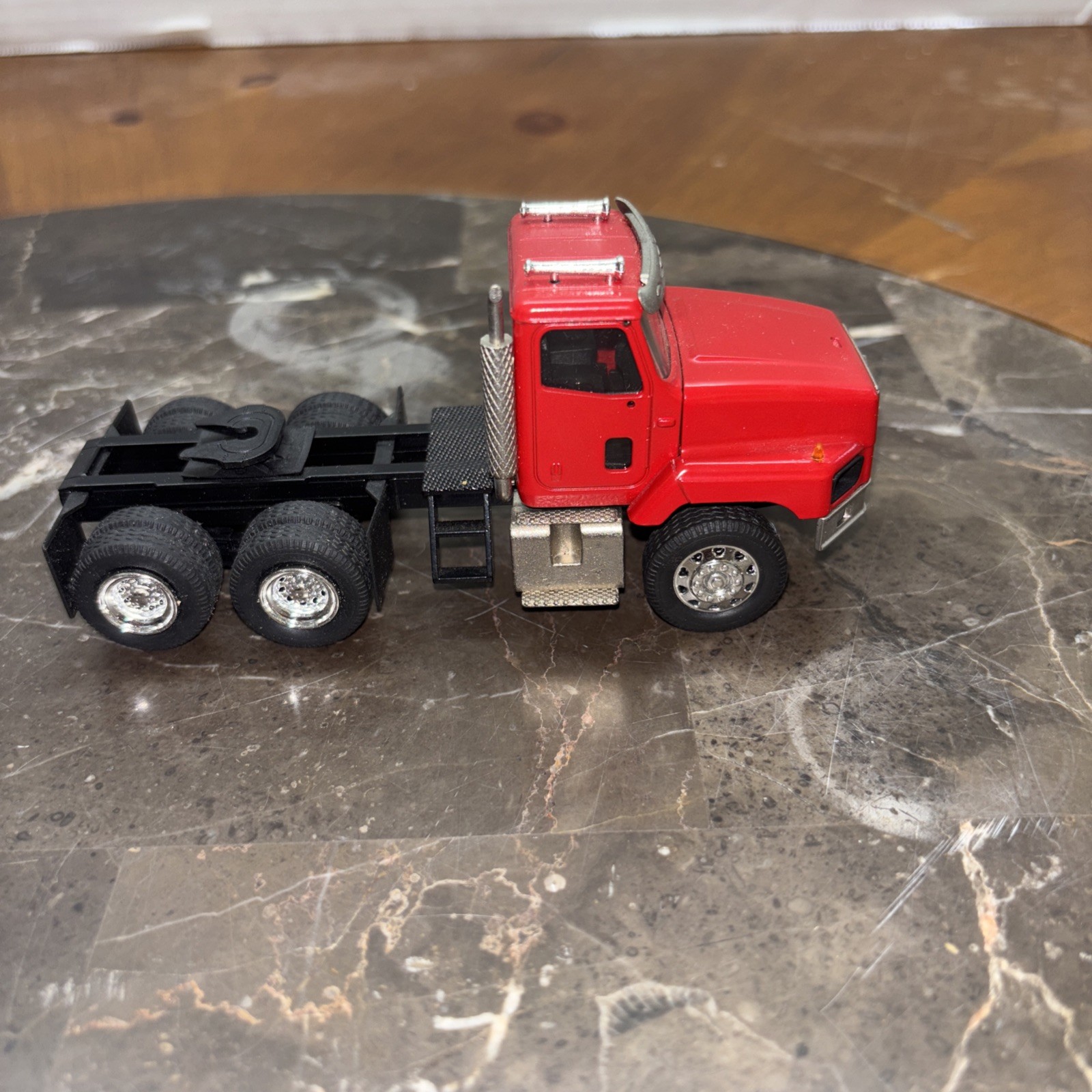 Conrad 1/50, International 5600i With Talbert 3axle Lowboy. Red And Black