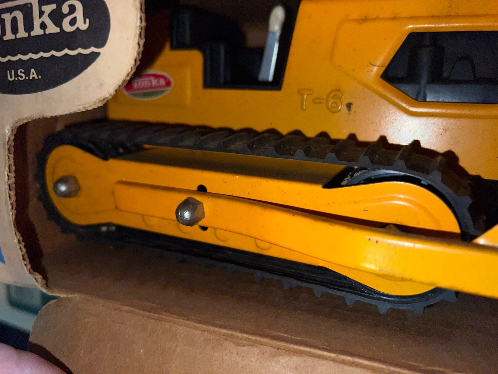 Vintage YELLOW TONKA BULLDOZER NO. 2300 with ORIGINAL BOX NOS